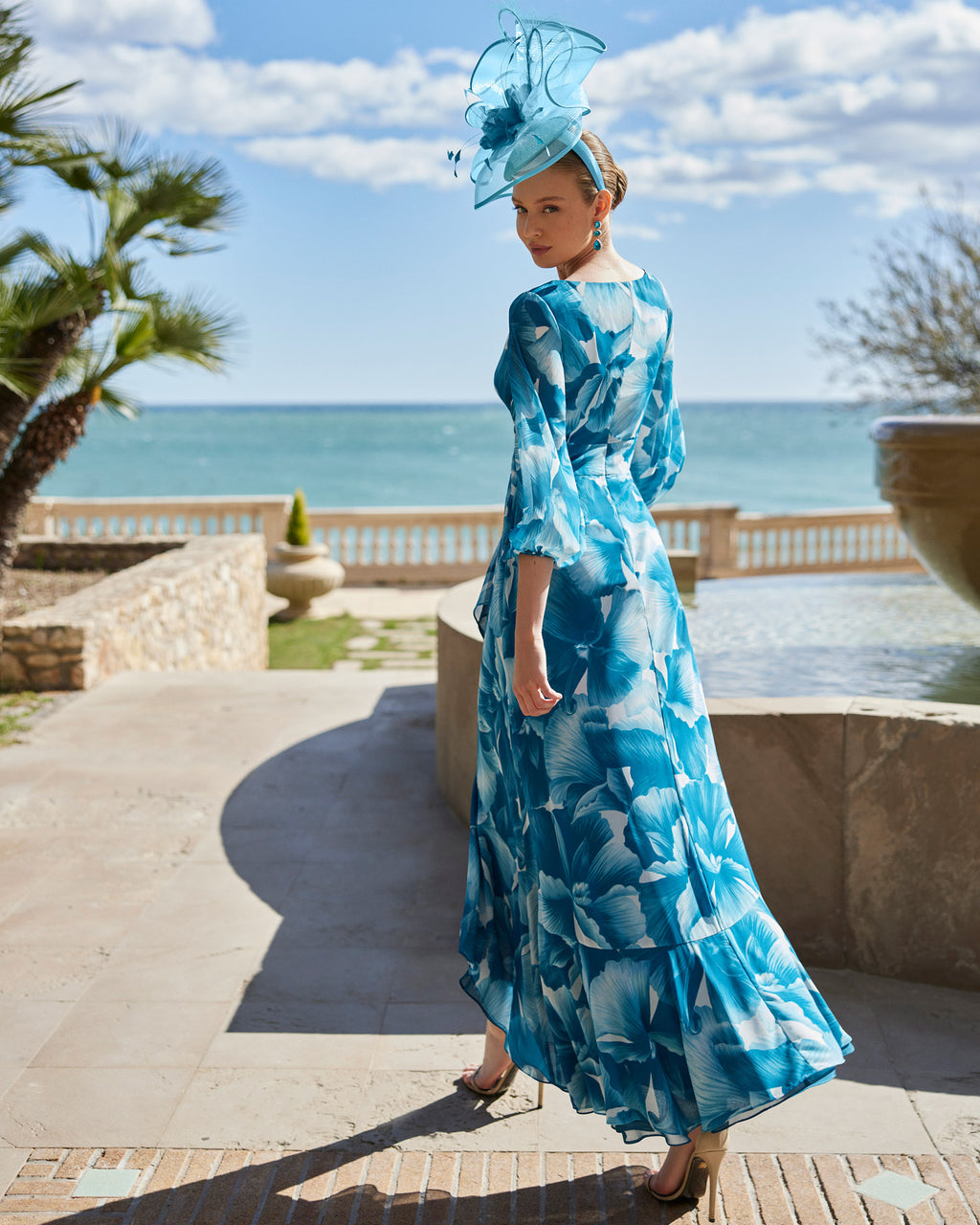 Vestido de fiesta corto Couture Club en gasa estampada - Ana Cañizares Alicante
